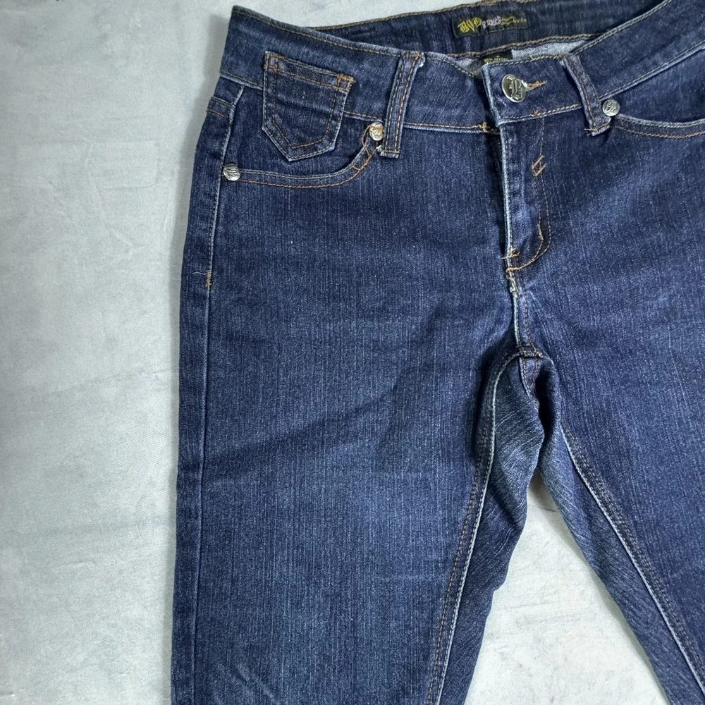 BQB‎ Womens Skinny Jeans Blue Dark Wash Denim Stretch 5-Pocket Slim Fit Size 7